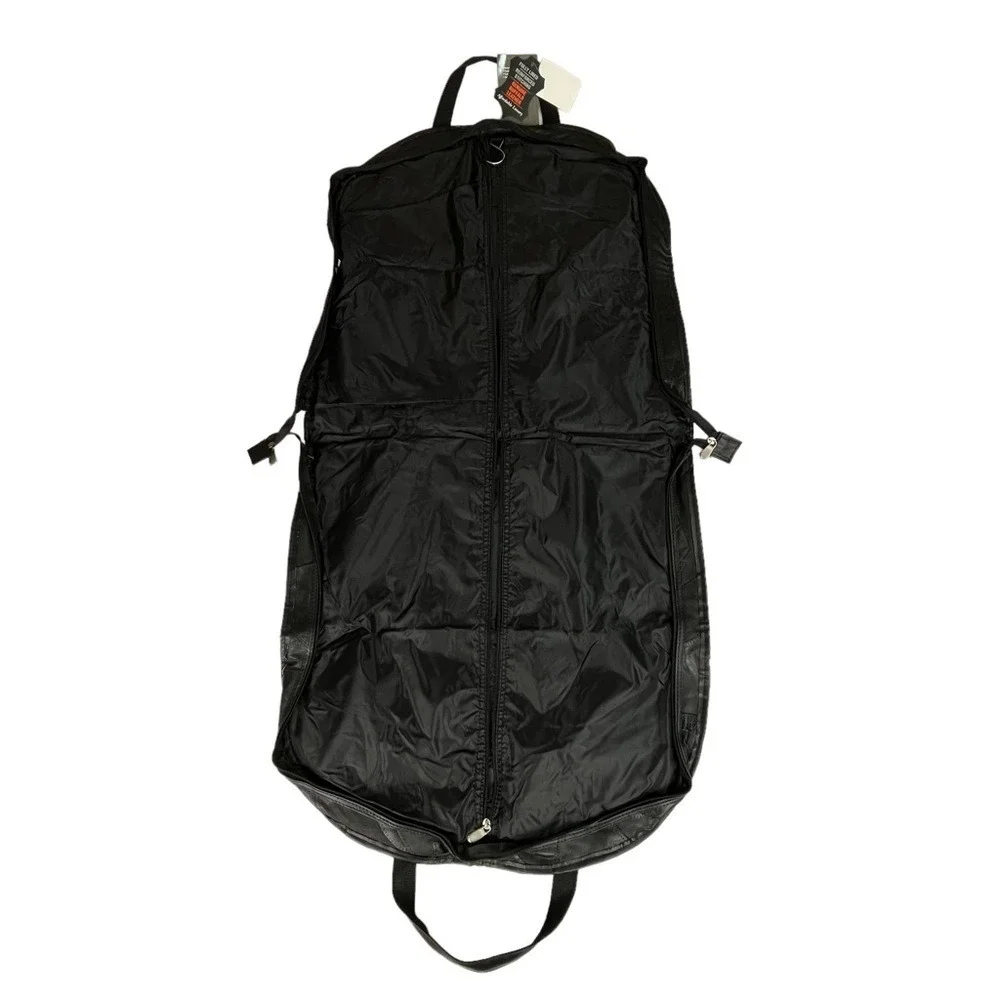 Embassy Black NWT Genuine Buffalo Leather Fully Lined Garment‎ Bag